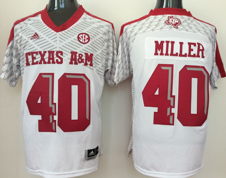 Men's Texas A&M Aggies Von Miller #40 White Jersey